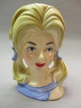 6 1/2" Inarco E-2783 "Elly May Clampett" Vintage Lady Head Vase Made in Japan