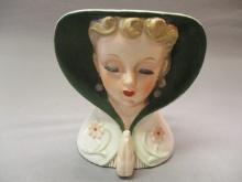 6" Inarco Vintage Lady Head Vase