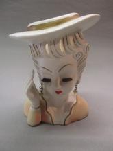 6" Napcoware Lady Head Vase Made in Japan