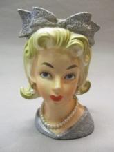 5 1/2"  Relpo Vintage Lady Head Vase