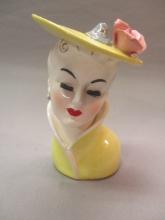 6" Vintage Lady Head Vase