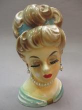 6 1/2" Rubens #485 Vintage Lady Head Vase