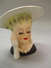 6 1/2" Napcoware C-5047 Vintage Lady Head Vase Made in Japan