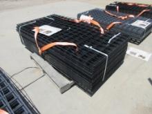 New Unused 36" x 72" Black Metal Rail Panels,