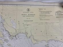 Vintage 1943 USC&GS SE Alaska, Sitka Harbor and Approaches 1:10000 Scale,