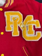Vintage Sportswear Men's Size 40 Red Wool Letterman Jacket w/ RMC, Korea 65-66 Patches. See pics.
