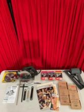 Vintage Porter Cable Saw Boss Circular Saw 345 & Senco SFN1 Air Nailer w/ 20 pcs Accessories. See