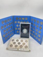 Jefferson Nickel Collection includes 14 silver War time nickels, & 1971-S Eisenhower Silver dollar