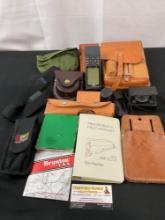 Nice Assortment of Geology supplies, Leather Cases, Garmin GPS, Compass, 3x Fisher Space Pens & m...