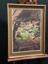 Framed Batik Litho Signed & #d 115/1500 by Bellevue, WA Local artist Tony Carlson
