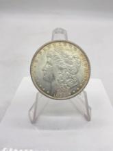 Antique 1898 Silver Morgan dollar Nice coin good detail Light Obverse rim toning, See pics