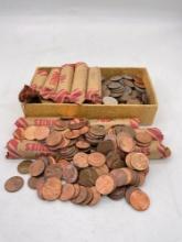 Large un-researched collection of Wheat & Memorial penny's see pics