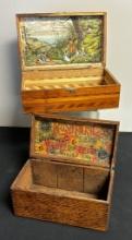 Vintage Early 1900s Seed Box - Rush Park, 9"x5"x5";     Vintage Early 1900s