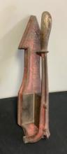 Antique Iron Tobacco Cutter Spearhead - The P.J. Sorg Co., 17"