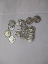 US Kennedy Half Dollars 1964 15 coins