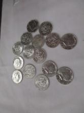 US Kennedy Half Dollars 1964 15 coins