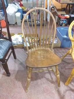 Vintage Pine Spindle Back Side Chair