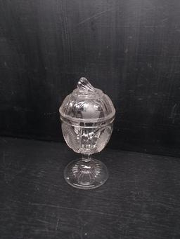 Vintage MMA Footed Candy Dish with Magnet and Grape Detail
