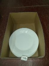 BL- Home Dinner Plates (4) White, Dishwasher Safe