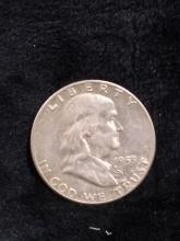 Coin-1955 Benjamin Franklin Half Dollar