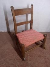 Antique Childs Rocker with Nylon Seat