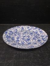 Blue and White Decorated Reverse Fabric Plate