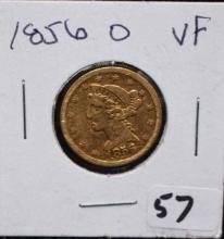 1856-0 $5 LIBERTY HEAD GOLD COIN
