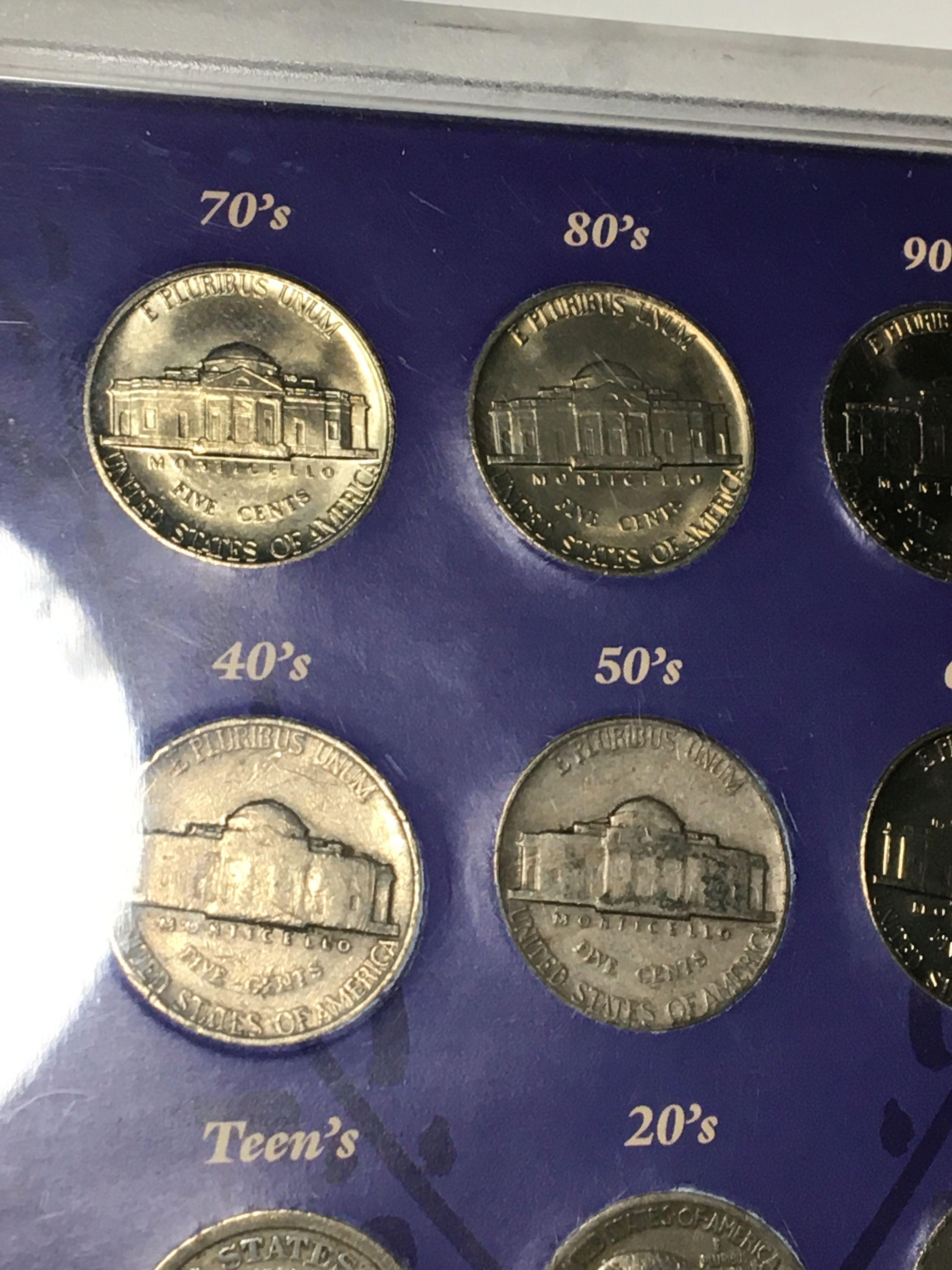 Nine Decades Of American Nickels 1910-1990