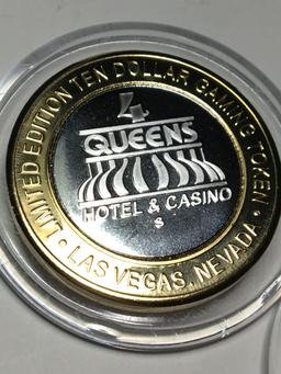4 Queens Casino $10.00 Casino Token (winter)