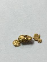 Gold Nuggets Chunky Alaskan Top End Yellow 20 Kt+ .127 Grams