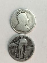 Early 1900 S Canada And U S Standing Liberty Silver Quarter Lot