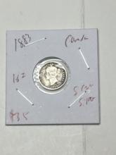 Canada Rare 5 Cent Silver 1883