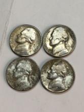 Silver War Nickel Lot Of 4 Coins Average