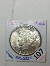 1923 S Peace Silver Dollar 