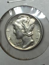 1941 P Silver Mercury Dime