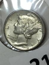 1942 P Silver Mercury Dime 