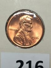 1986 P Lincoln Memorial Cent Coin