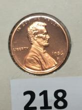 1986 S Lincoln Memorial Cent Coin Proof