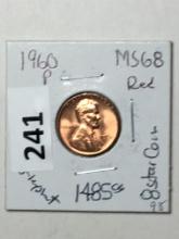 1960 P Lincoln Memorial Cent Coin 