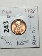 1964 D Lincoln Memorial Cent Coin 