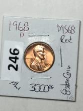 1968 D Lincoln Memorial Cent Coin 