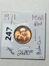 1971 D Lincoln Memorial Cent Coin 