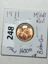 1971 S Lincoln Memorial Cent Coin  