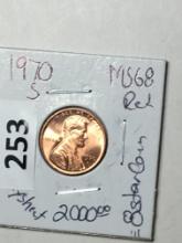 1970 S Lincoln Memorial Cent Coin 