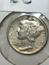 1943 P Silver Mercury Dime 