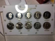 1971 - 1976 Eisenhower Dollar Collection Silver & Proof Coins