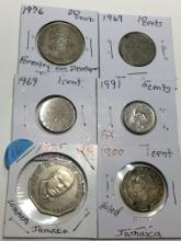(6) Coins Of Jamaica