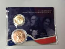 Tyler Presidential Dollar With 1st Spouse Medal