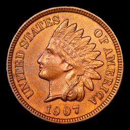 1907 Indian Cent 1c Grades Select Unc RB