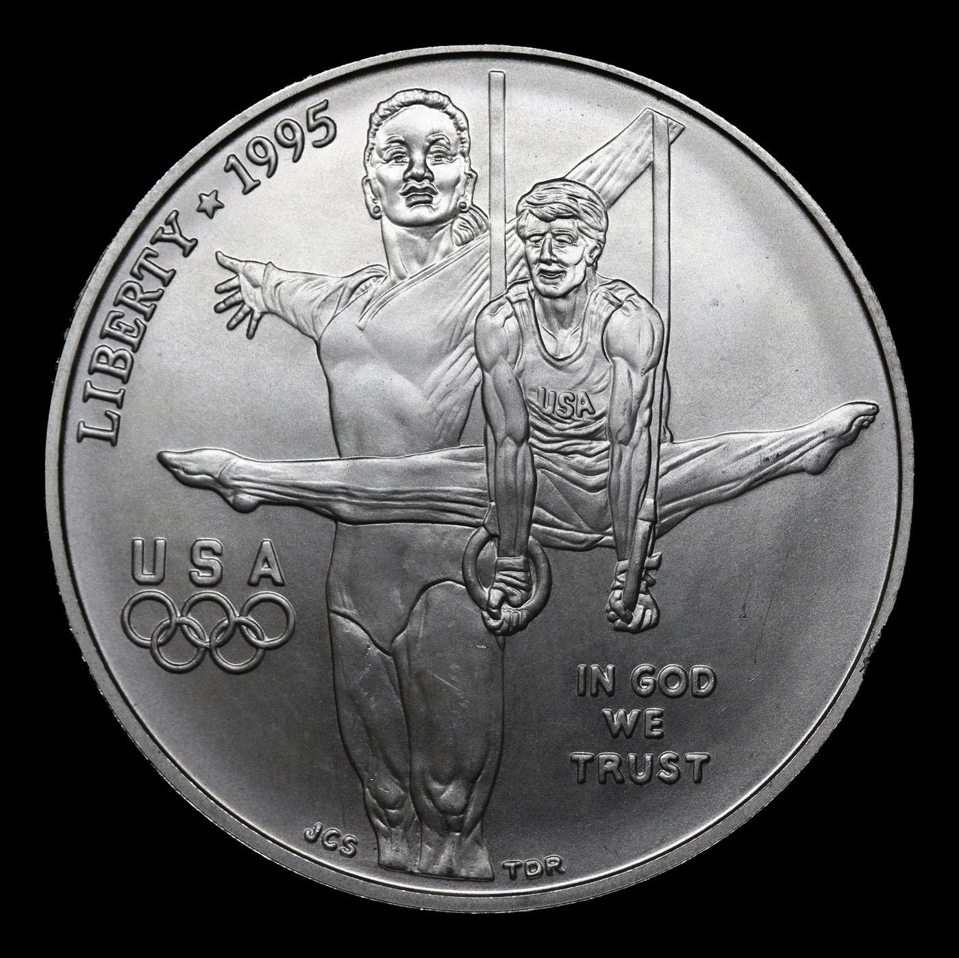 1995-d Olympics Gymnastics Modern Commem Dollar 1 Grades ms69